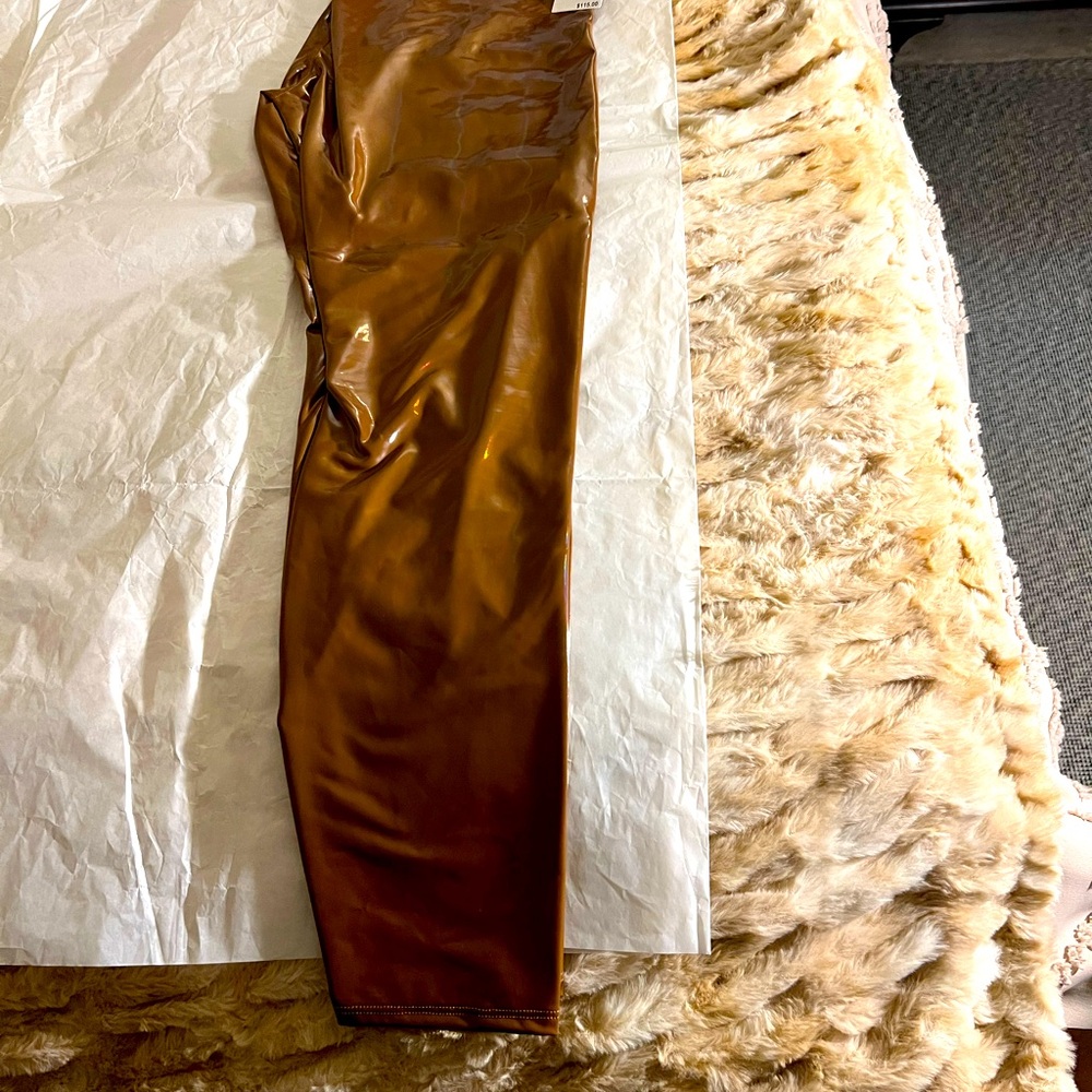 Good American Faux leather, skinny leggings.